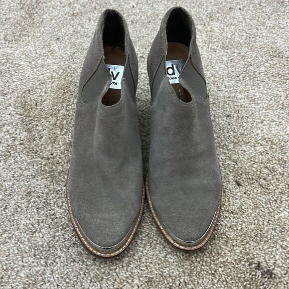 Dolce Vita Gray Faux Suede Boho Western Ankle Bootie Women's size 7.5 - Picture 2 of 9